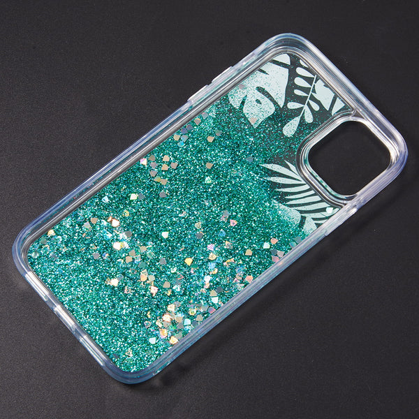 Case for Apple iPhone 13 (6.1) Luxmo Waterfall Fusion Liquid Sparkling Flowing Sand - Tropical Summer