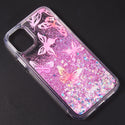 Case for Apple iPhone 13 Mini (5.4) Luxmo Waterfall Fusion Liquid Sparkling Flowing Sand - Butterfly Melody