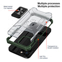 Apple iPhone 13 Pro Max Case Rugged Drop-Proof Clear with Corners & Camera Cutout Protection & Magnectic Kickstand - Army Green