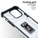 Apple iPhone 13 Pro Max Case Rugged Drop-Proof Clear with Corners & Camera Cutout Protection & Magnectic Kickstand - Black