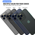 Apple iPhone 13 Pro Max Case Rugged Drop-Proof Tinted with Raised Camera Protection & Stand Kickstand - Smoke Black