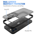 Apple iPhone 13 Pro Max Case Rugged Drop-Proof Tinted with Raised Camera Protection & Stand Kickstand - Smoke Black