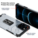 Apple iPhone 13 Pro Case Rugged Drop-Proof Clear with Corners & Camera Cutout Protection & Magnectic Kickstand - Black