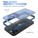Apple iPhone 13 Pro Case Rugged Drop-Proof Tinted with Raised Camera Protection & Stand Kickstand - Blue