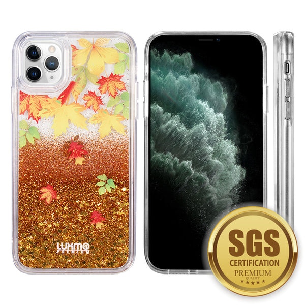 Case for Apple iPhone 13 Pro (6.1) Luxmo Waterfall Fusion Liquid Sparkling Flowing Sand - Shades Of Autumn