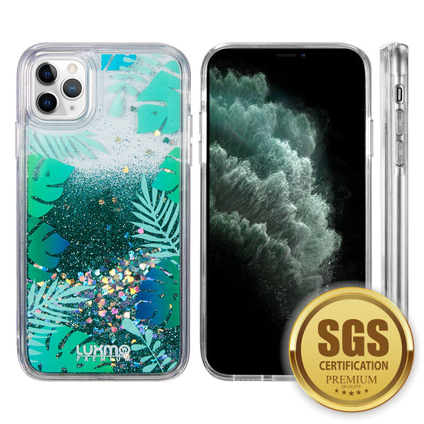 Case for Apple iPhone 13 Pro (6.1) Luxmo Waterfall Fusion Liquid Sparkling Flowing Sand - Tropical Summer