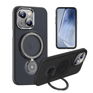 Case for Apple iPhone 15 (6.1") Sphere Collection Premium MagSafe Compatible with Stand and Raised Camera Protection - Black