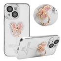 Case for Apple iPhone 14 (6.1") with Bling Raised Full Camera Protection and Butterfly Ring Stand - Black