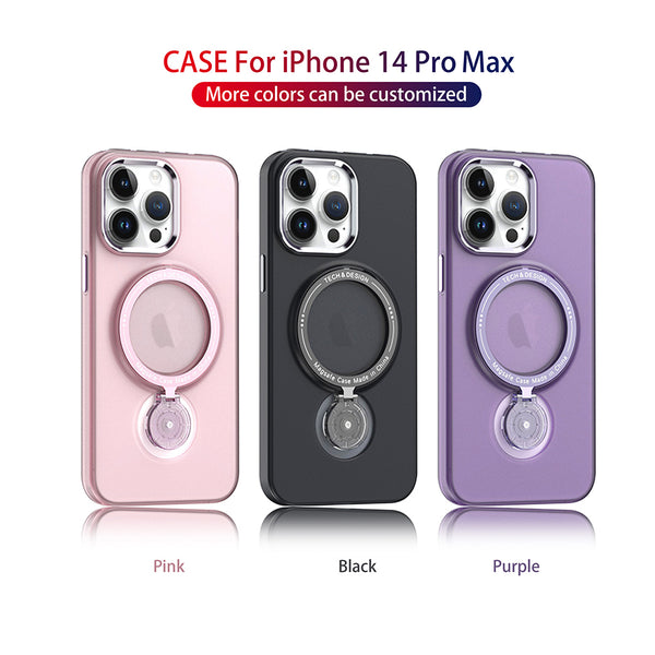 Case for Apple iPhone 15 Pro Max (6.7") Sphere Collection Premium MagSafe Compatible with Stand and Raised Camera Protection - Black