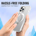 Case For iPhone 14 Pro Max (6.7") Orbit Frosted Compatible with Magsafe Collection 2.0 Matte Protective With Magnetic Kickstand And Raised Camera Protection - Frosted Matte Clear