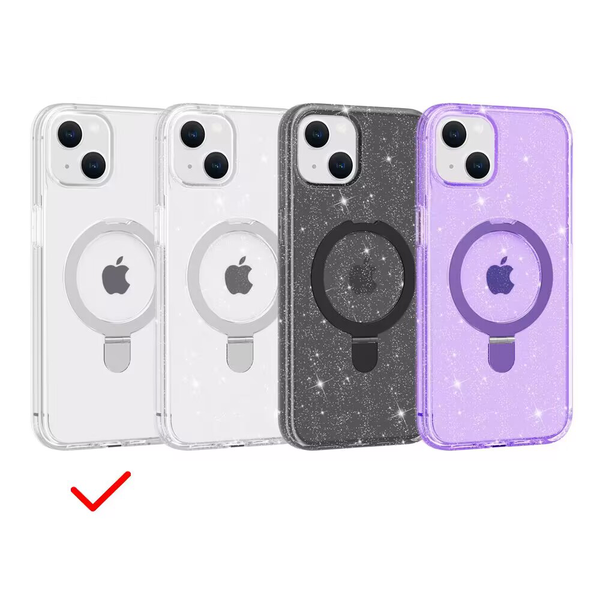 Case For iPhone 15 Plus/14 Plus Clarity - Clear, Compatible with Magsafe, Ultra Clear, Thick TPU, Magnetic Kickstand