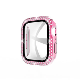 Case for Apple Watch 40mm with Full Double Edge Diamond and Full Protection – Pink