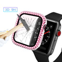 Case for Apple Watch 44mm with Full Double Edge Diamond and Full Protection - Pink