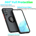 Case for Samsung Galaxy A54 5G Frosted 2 Tone PC Camera Lens Protector Ring - Black Case with Black Buttons