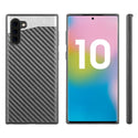 Samsung Galaxy Note 10 Case Rugged Drop-Proof Metallic TPU with Carbon Fiber Finish - Black