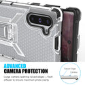 Samsung Galaxy Note 10 Case Rugged Drop-Proof Heavy Duty Tinted Clear Impact Absoption Slim Fit with Durable Kickstand - Clear