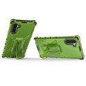 Samsung Galaxy Note 10 Case Rugged Drop-Proof Heavy Duty Tinted Clear Impact Absoption Slim Fit with Durable Kickstand - Lime Green