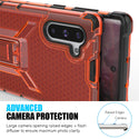 Samsung Galaxy Note 10 Case Rugged Drop-Proof Heavy Duty Tinted Clear Impact Absoption Slim Fit with Durable Kickstand - Red