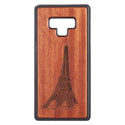 Samsung Galaxy Note 9 Case Rugged Drop-Proof TPU with Dark Rose Wood Trim - Bonjour Paris