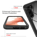 Samsung Galaxy S23 Plus Case Rugged Drop-Proof Clear TPU Bumper with Hard Clear Back - Black