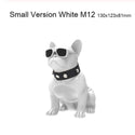 Universal 3D Small Size Bulldog Portable Bluetooth Speaker USB Aux - White