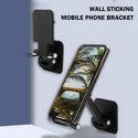 Universal Compact Wall Phone Mount with Strong Adhesive and Fully Retractable - Black