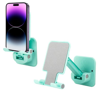 Universal Compact Wall Phone Mount with Strong Adhesive and Fully Retractable - Teal