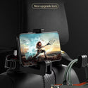 Universal Lightweight Rear Seat Headrest Phone Holder Car Mount with Hanger Hook - Black