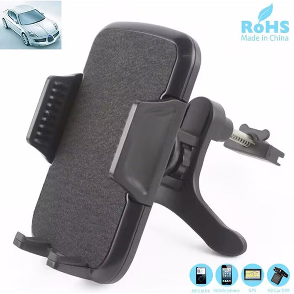 Universal Air Vent Car Mount Phone Holder with Sturdy Cradle - Black