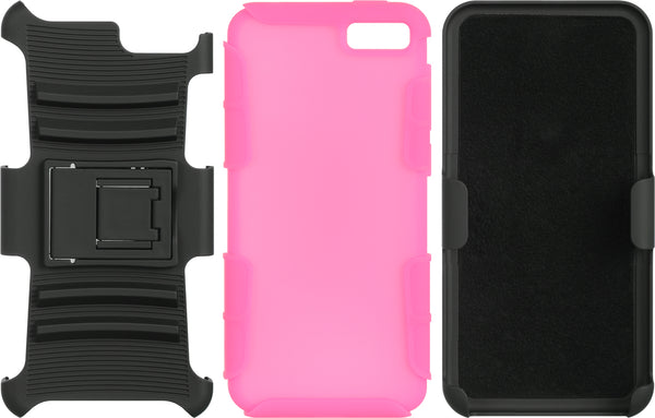 Amazon Fire Phone Case Rugged Drop-Proof Hot Pink Skin + Black