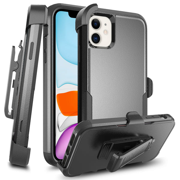 Case for Apple iPhone 13 (6.1") Adventure Heavy Duty Holster Combo with Military Grade Drop Proof Tested and Multi-Layer Defense (Wireless Charging Compatible) - Black (with Retail Packaging)
