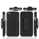 Apple iPhone XS, iPhone X Case Rugged Drop-Proof Holster Combo Snap-On - Black