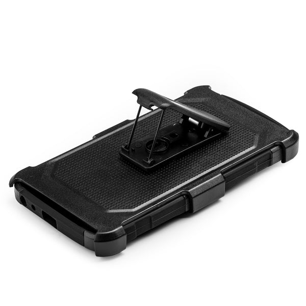 LG Stylus 3, Stylo 3 Case Rugged Drop-Proof Black with H-Style Stand Kickstand