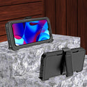 Motorola Moto G Play 2023 Case Rugged Drop-Proof TPU with Rotatable Holster Clip Combo - Black