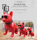 Universal 3D Small Size Bulldog Portable Bluetooth Speaker USB Aux - Red