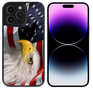 Case For iPhone 14 Pro Max Custom Print Us Flag - American Eagle