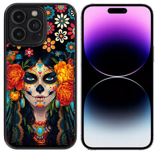 Case For iPhone 14 Pro Max Custom Print - Dia De Los Muertos