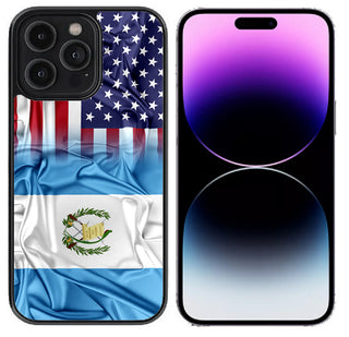 Case For iPhone 13 (6.1"), iPhone 14 (6.1") High Resolution Custom Design Print - American Guatemala Flag