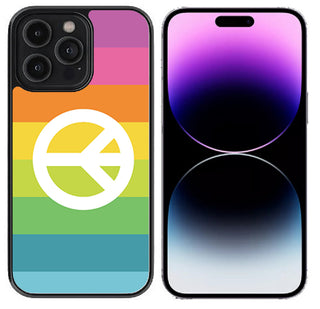 Case For iPhone 12, iPhone 12 Pro High Resolution Custom Design Print - Rainbow Peace