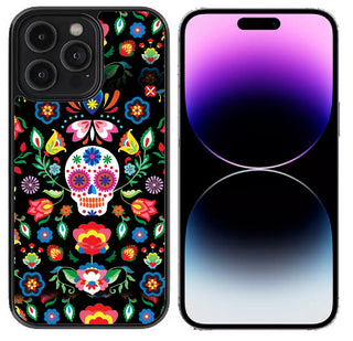 Case For iPhone 12, iPhone 12 Pro High Resolution Custom Design Print - Colorful Skull