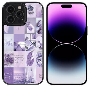 Case For iPhone 12, iPhone 12 Pro High Resolution Custom Design Print - Purple Love Yourself