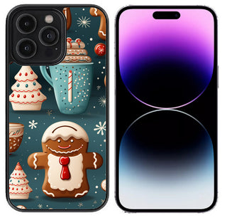 Case For iPhone 14 Plus (6.7"), iPhone 15 Plus (6.7") High Resolution Custom Design Print - Holiday Gingerbread Man
