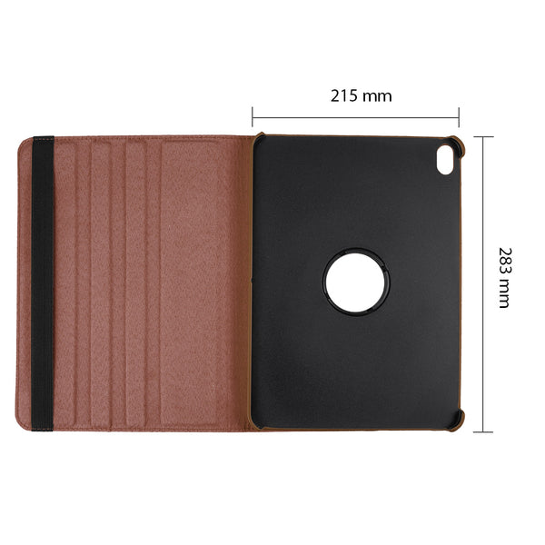 Apple iPad Pro 12.9 Case Rugged Drop-Proof Tablet Folio Cover with Rotating Stand Kickstand - Brown