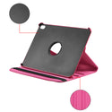 Apple iPad Pro 12.9 Case Rugged Drop-Proof Tablet Folio Cover with Rotating Stand Kickstand - Hot Pink