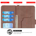 Apple iPhone 12 Mini Case Rugged Drop-Proof PU Leather Wallet with Flip Screen Cover & Card Slots - Brown