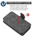 Apple iPhone 13 Case Detachable Rugged Drop-Proof Flip Wallet - Black