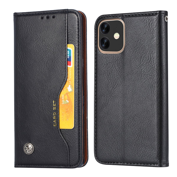 Case for Apple iPhone 11 Essentials Series Leather Wallet Phone with Credit Card Slots - Black