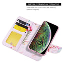 Apple iPhone XS Max Case Rugged Drop-Proof Detachable Leather Flip Wallet with ID Window Card Slots - Unicorn World