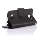 LG K3 Case Rugged Drop-Proof Diary Wallet Black - Black