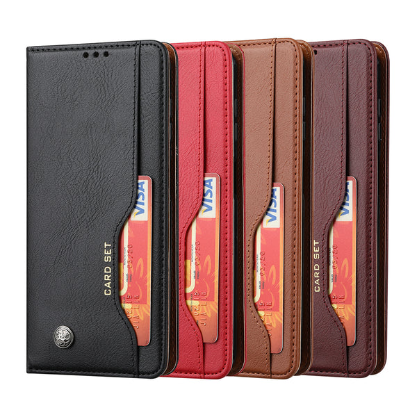 Case for Samsung Galaxy A14 4G / 5G (2023) Essentials Series Leather Wallet Phone with Credit Card Slots - Brown